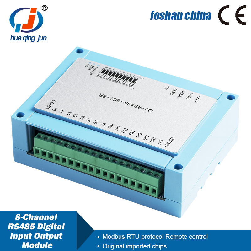 Relay 8 Channel Board - Huaqingjun 8 canali RS485 ingressi digitali