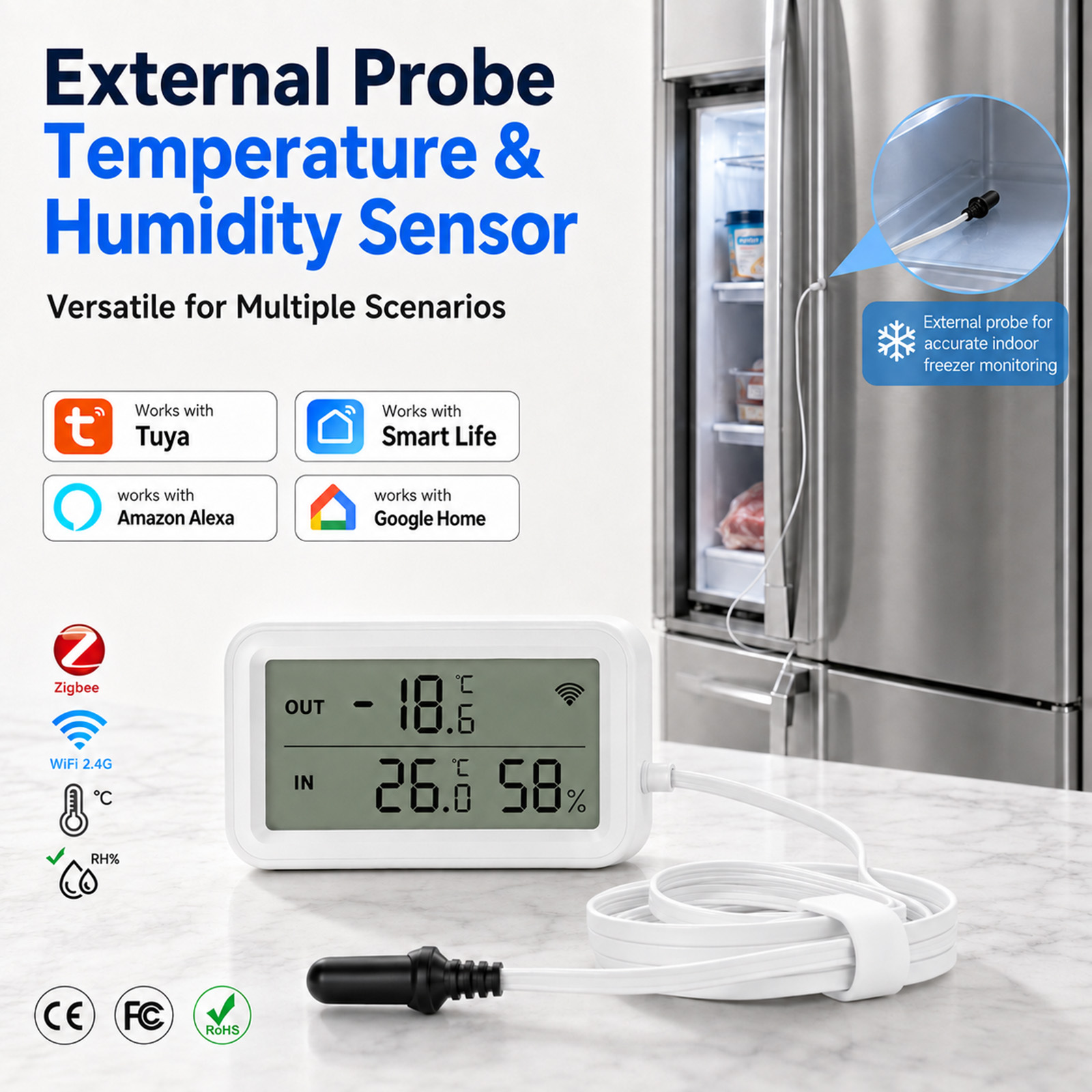Temperature Humidity Sensor - Sonda Esterna Impermeabile per Temperatura e