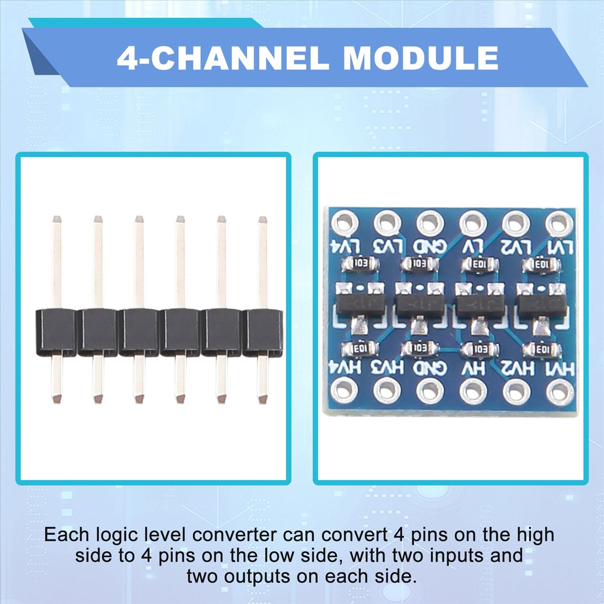 Level Shifter 3.3V - AT42 10 pezzi Convertitore di livello
