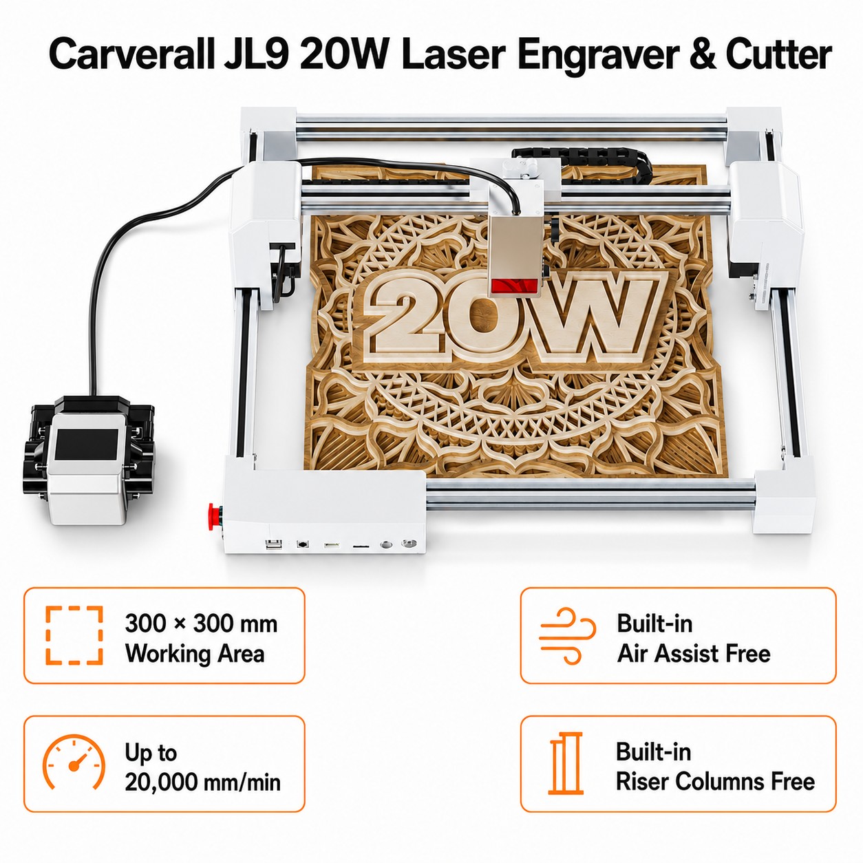 Diy Automation - Carverall JL9 20W Incisore e Tagliatrice