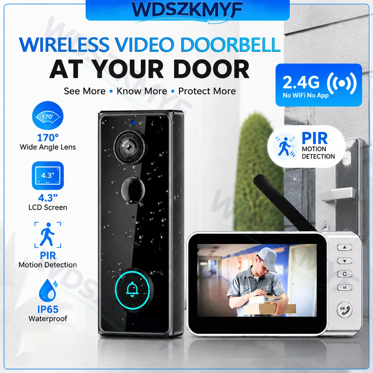 Smart Doorbell Wired - Nuovo Campanello Wireless Impermeabile con Telecamera,